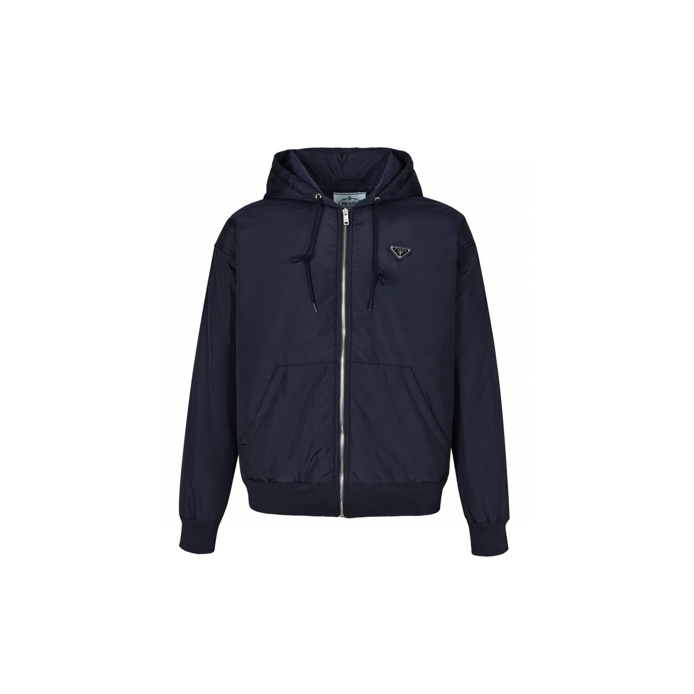 Pra*a brand-plaque nylon jacket